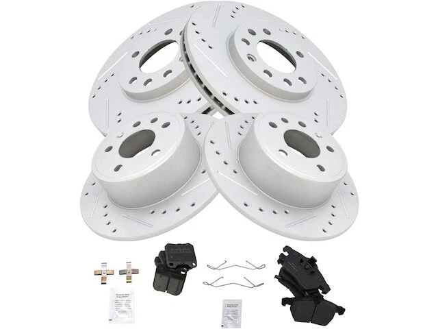 TRQ 55QK47Y Front and Rear Brake Pad and Rotor Kit Fits 2000 Saturn LW1 — 第 2/2 张图片