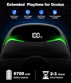 Kawaye VR Head Strap Meta Quest 3S 3 2 Hot Swap Battery 6700mAh Dual
