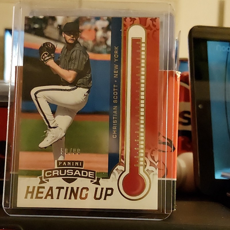 Panini Crusade Heating Up Christian Scott New York Mets Red Insert /99 #23 2025