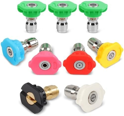 #ad Pressure Washer Tips Multiple Degrees Nozzle Power Washer Quick Connect $12.25