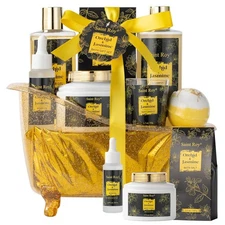 Luxury Home Spa Bath Gift Basket, Spa gift basket Christmas Gifts for Women men,