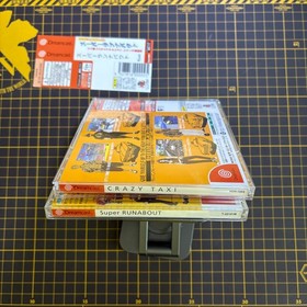 Lot 2 Crazy Taxi Super Runabout Sega Dreamcast Japanese Complete CIB Manual