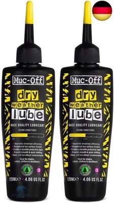 Muc-Off Dry Chain Lube Trocken Kettenöl Fahrrad 120 ml, 2 Pack - Biologisch