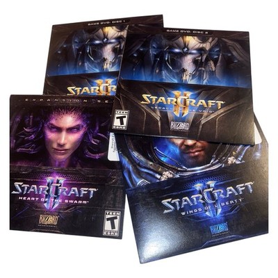 Starcraft 2 PC Game Lot - Wings of Liberty Legacy of the Void Heart of the Swarm