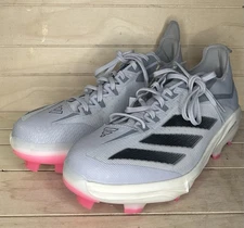 adidas Mens 15 ADIZERO Electric+ TPU Baseball Cleats Light Grey Black ID0942