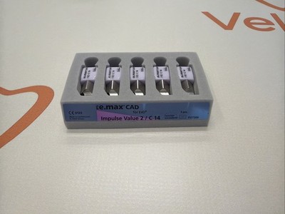 Ivoclar IPS e.max CAD Impulse Value 2 C14 Blocks   5 Pack   E4D