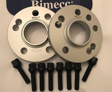 19mm BIMECC ALLOY WHEEL SPACER + 8 X M12X1.5 BLACK BOLTS FI RENAULT 2 4X100 60.1