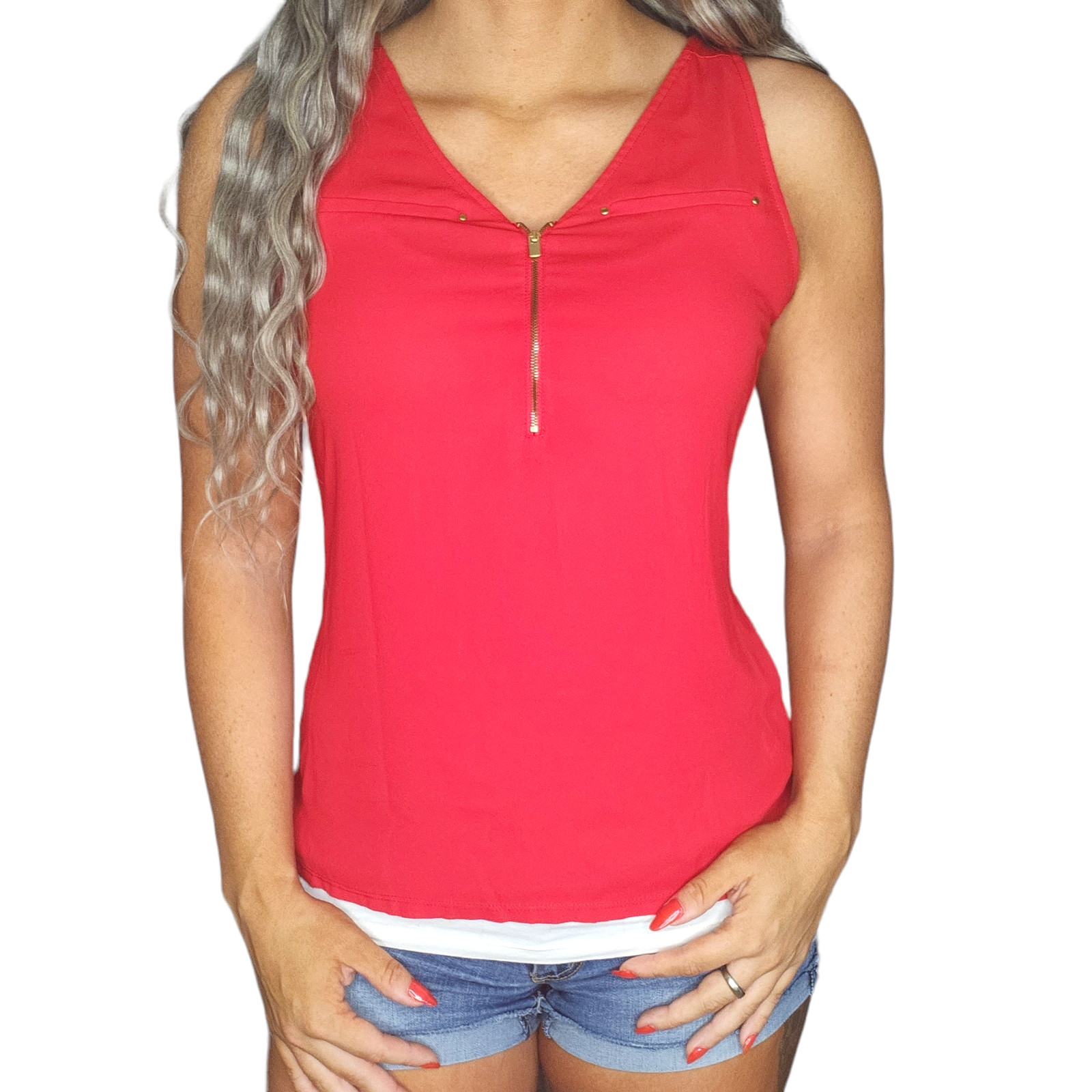 express zipper blouse