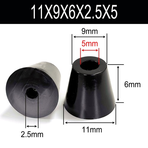Möbelgleiter/Polsterfüße/Erhöhung/Möbelfüße Gummifüße Kunststoff Schwarz 11-50mm - Bild 6 von 51