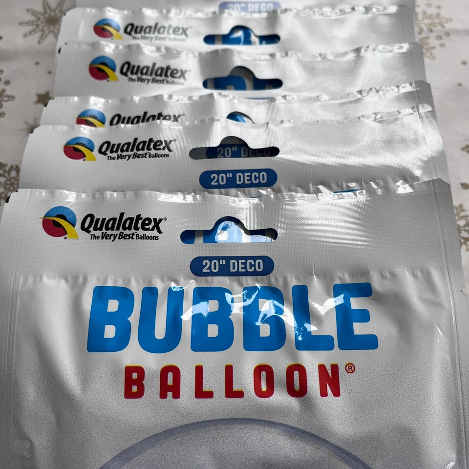 Globos de burbujas Qualatex 20" - transparentes transparentes - helio/aire decorativos para fiesta Foto 2 de 4