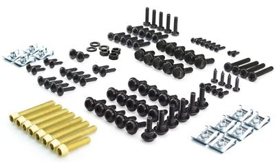 Verkleidungsschrauben Set Peugeot Speedfight 2 Clipsen Vario Schrauben gold Alu