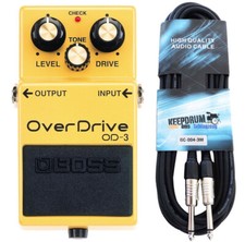 Boss OD-3 Overdrive Pedale + Cavo Chitarra 3m