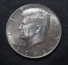 1966 Kennedy half dollar -  BU - 40% silver