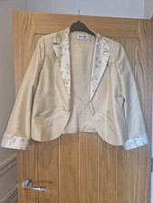 Maria Coca Silk Jacket,size 50 (xl),gold Colour,new Without Tags.