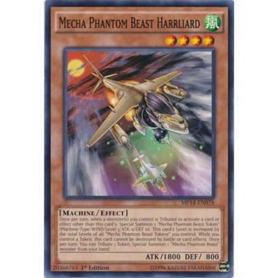 Yu-Gi-Oh! Mecha Phantom Beast Harrliard – Karte MP14-EN078, Mega Pack 2014, 1st Edition