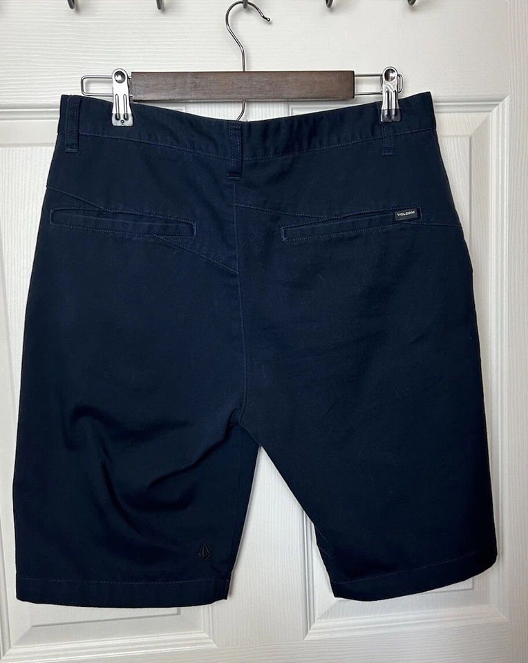 Volcom Chino Shorts Mens 30 True To This Slash Pockets Navy Blue - Image 2 of 3