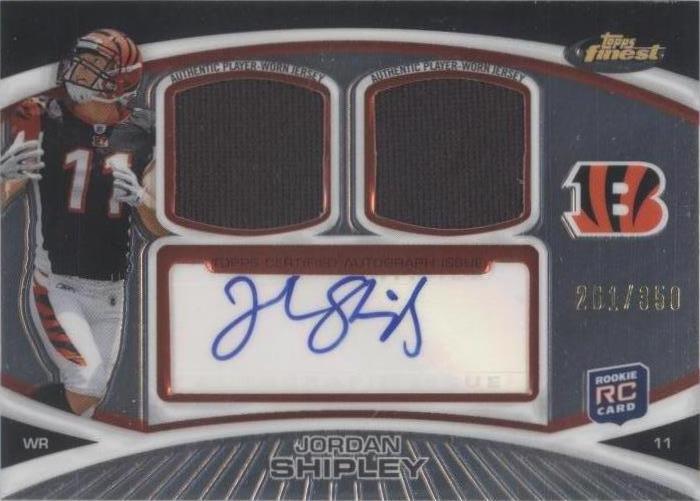 2010 Topps Finest Jordan Shipley #FADR-JS - 1 of 2