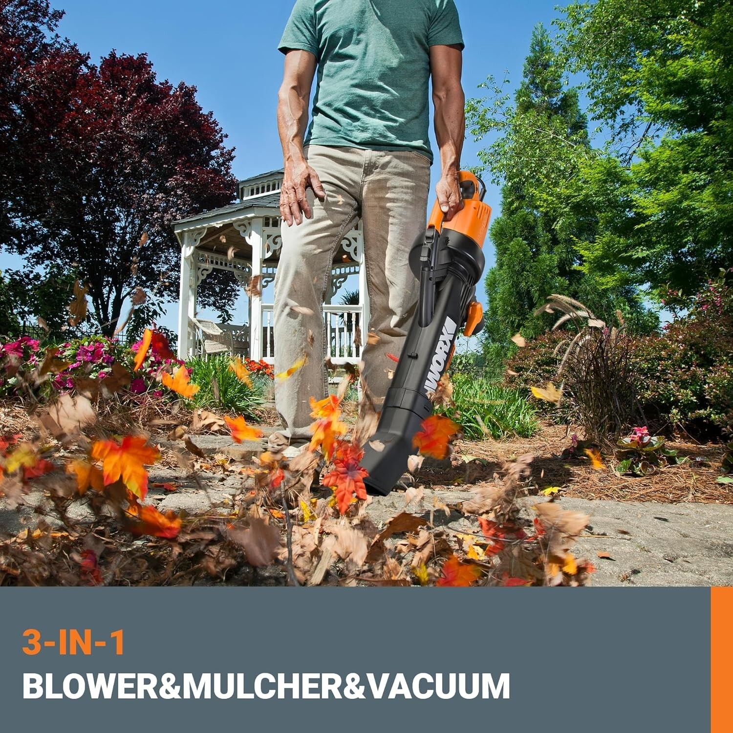 Electric Leaf Blower 4 in 1 Mulcher Vacuum Collection Bag System Leaf Pro Trivac