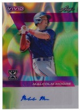 TEXAS RANGERS 2024 Leaf Vivid Malcolm Moore SP Auto X-RC 2/4