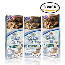 Alfapet Kitty Cat Pan Disposable Sifting Liners- 10-Pack + 1 Transfer Liner-L...