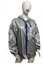 Vintage Replay Blue Jeans Silver Windbraker Converts Into Belt Bag Size S