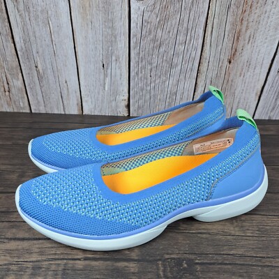 Vionic Kallie Slip On Blue Knit Sporty Walking Sneaker Women's Sz 6.5 (VGC)