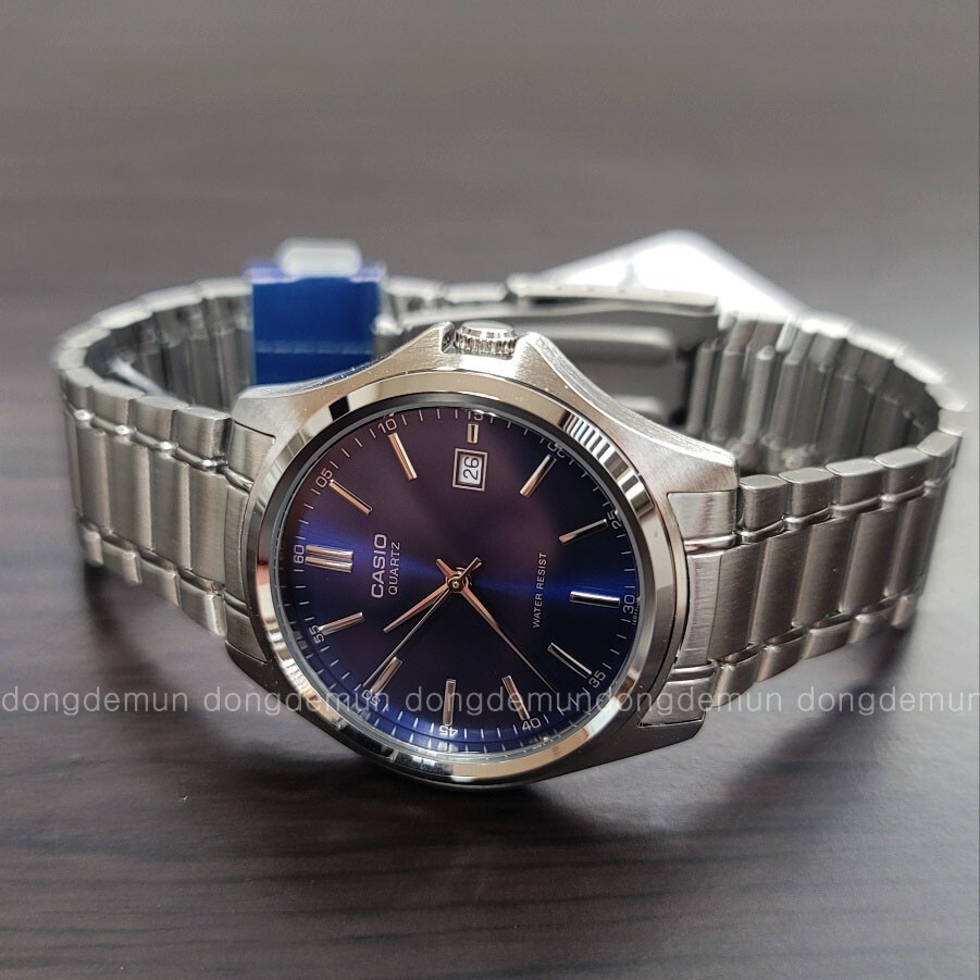 Analog Silver Blue Metal Band Men MTP-1183A-2ADF Watch Casio | eBay UK