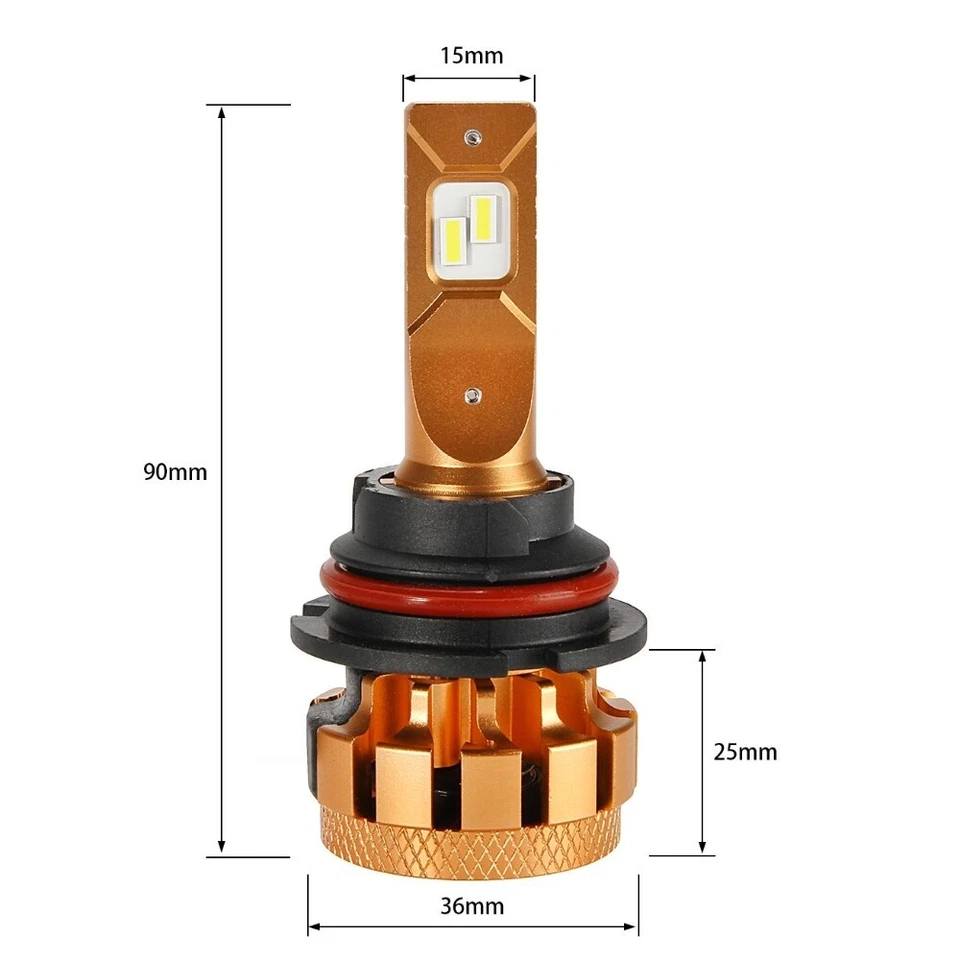 Kit de conversión de faros LED AUXBEAM Canbus 9004 HB1 bombillas de haz alto bajo 6000K Foto 3 de 4
