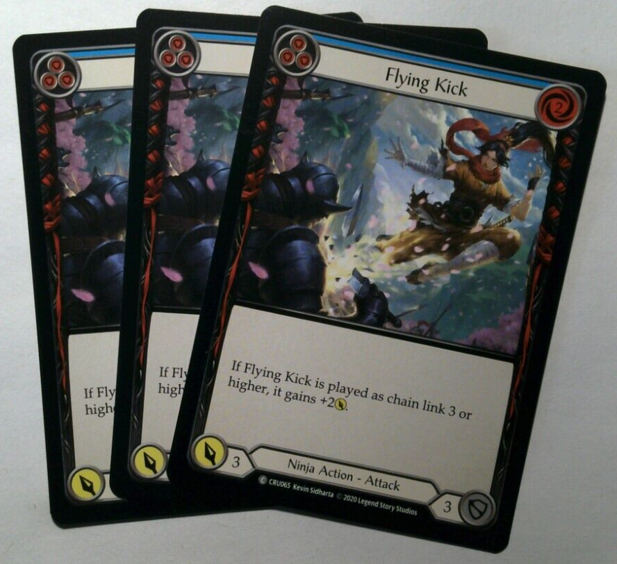 Flesh And Blood (FAB) - Flying Kick x3 *Blue* | eBay