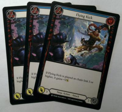 Flesh And Blood (FAB) - Flying Kick x3 *Blue* | eBay