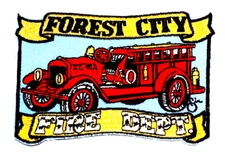 FOREST CITY – FIRE DEPT - Fire Patch EMS Rescue Public Safety ANTIQUE FIRE TRUCK