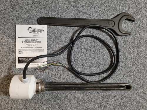 SUNEX Elektroheizstab Heizpatrone Einschraubheizkörper 6 kW 400 V Temperaturregl