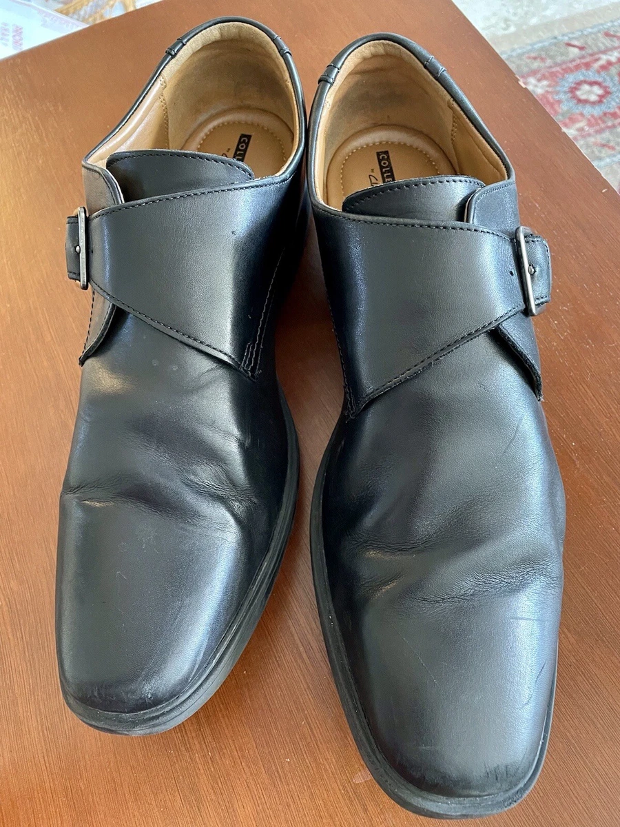 🔥Clarks Mens Leather Tilden Style Monk Strap Shoes 15770-Sz 11 M | eBay