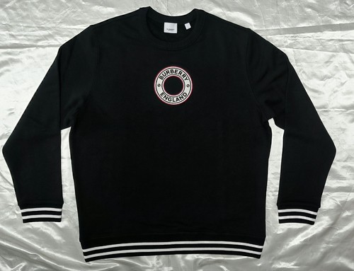 Burberry Albany Logo men's Black Sweat crewneck size L