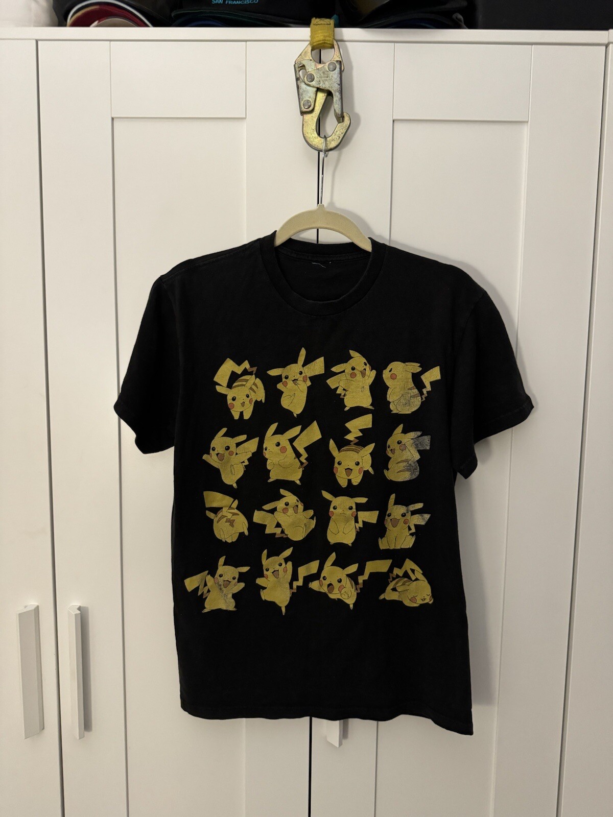 Vintage Alstyle Tag Mens Large L Pokemon Graphic T-shirt Pikachu Black 2000s M