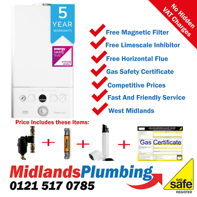 Ideal Esprit Eco2 30kW Combi Boiler Supplied Fitted UK