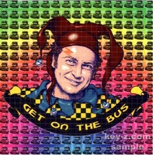 Get On The Bus Ken Kesey BLOTTER ART perforated tabs psychedelic art