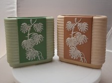 2pcs- Howard Pierce "Philodendron" MC Pottery Wall Pockets Claremont Calif -READ