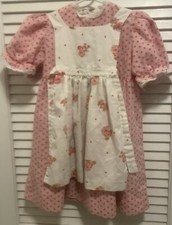 Vintage Strawberry Shortcake Pink Pinny Pinafore Apron Dress No Size Tag Toddler