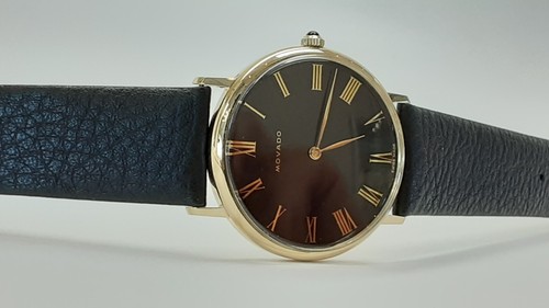 Mens Estate Piece 14K Yellow Gold Movado Museum Original Zenith Swiss Nice Watch - Picture 6 of 22