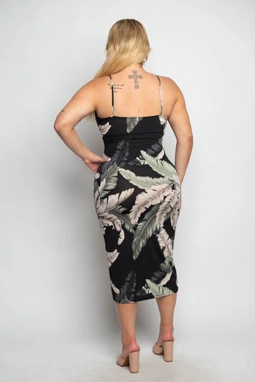 Plus size top midi cami dress