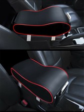 Almohadilla de cuero negro para reposabrazos de coche alfombrilla de elevación cómoda universal para coche SUV