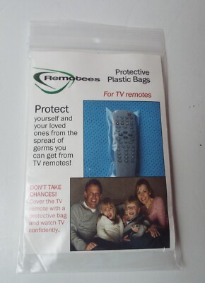Remotees Protective Plastic Bags For TV Remotes 1 bag of 10 Sleeves