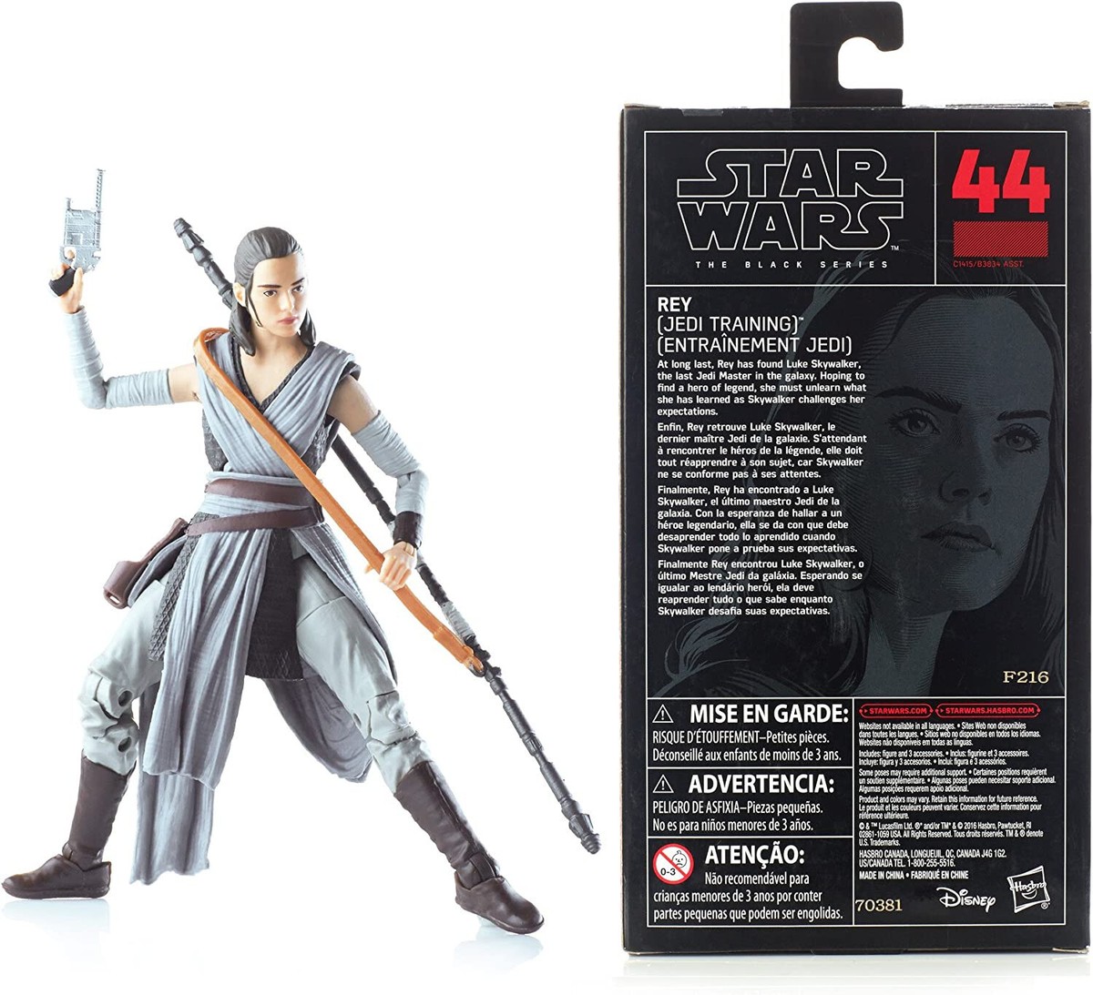 STAR WARS THE BLACK SERIES #44 THE LAST JEDI 6-INCH REY
