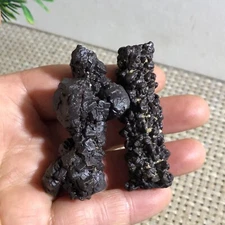 2pcs Limonite & Hematite pseudomorph after Marcasite - Prophecy Stone 72g c028