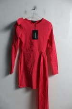 PrettyLittleThing Bow Shoulder Open Back Dress - Pink - Size 8 NEW (k77)