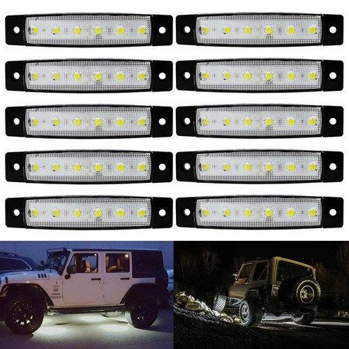 White Pods LED Underbody Rock Wheel Light For Jeep Offroad Truck UTV ATV Boat 10