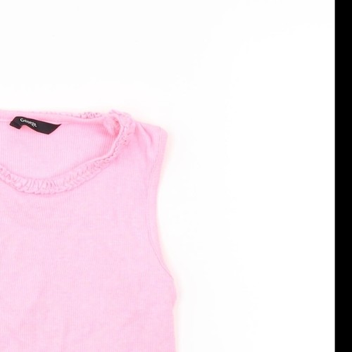 T-shirt George bambina rosa misto cotone taglia 7-8 anni - Foto 4 di 12