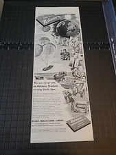 Reliance Manufacturing Company Print Ad 1945 5x14 Uncle Sam 