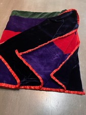 Handmade Velvet Blanket 36"X44" Crib, Lap or Nap Blanket, Tummy Time